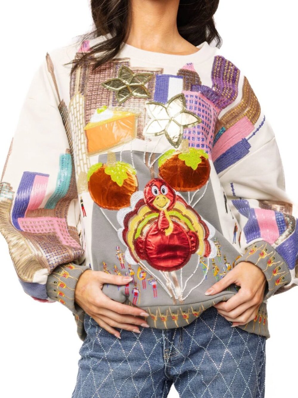 Queen of Sparkles Multi Thanksgiving Day Parade Sweatshirt